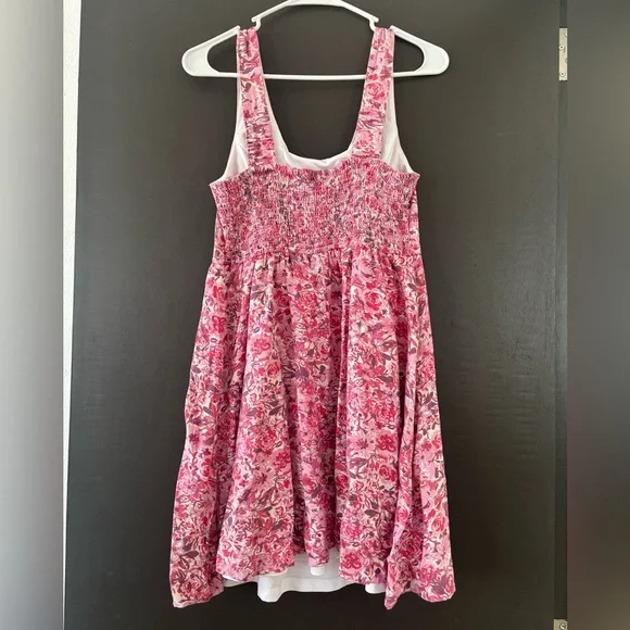 Sincerely Jules Pink Floral Sleeveless Mini Dress - Size M - Picture 2 of 3